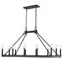 6_Barclay 45" Wide Matte Black 12-Light Linear Chandelier more views