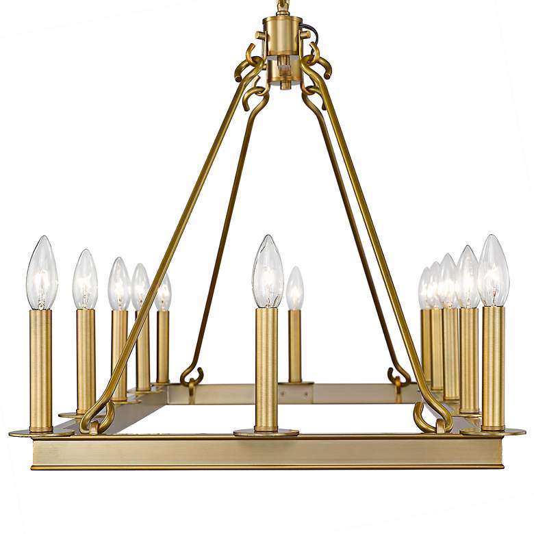 Image 4 Barclay 45" Wide Olde Brass 12-Light Island Chandelier more views