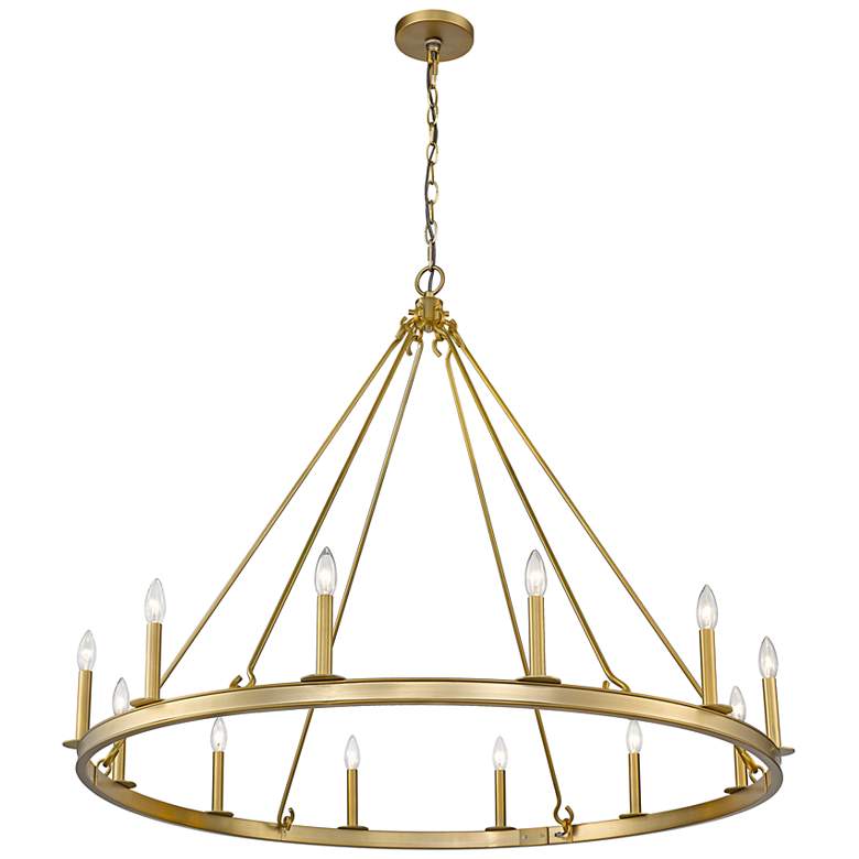 Image 6 Barclay 48" Wide Olde Brass 12-Light Chandelier more views