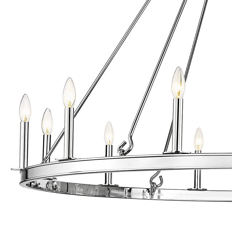 Image 4 Barclay 48" Wide Polished Nickel 12-Light Chandelier more views