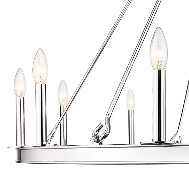 Image 5 Barclay 48" Wide Polished Nickel 12-Light Chandelier more views