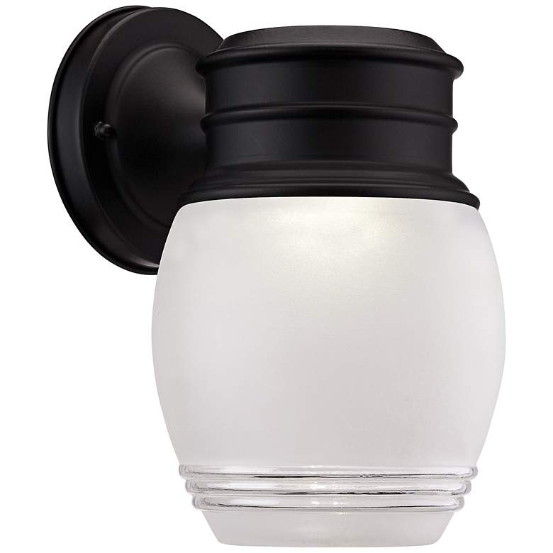 Image 1 Barclay 8 3/4" High LED Black Outdoor Wall Light