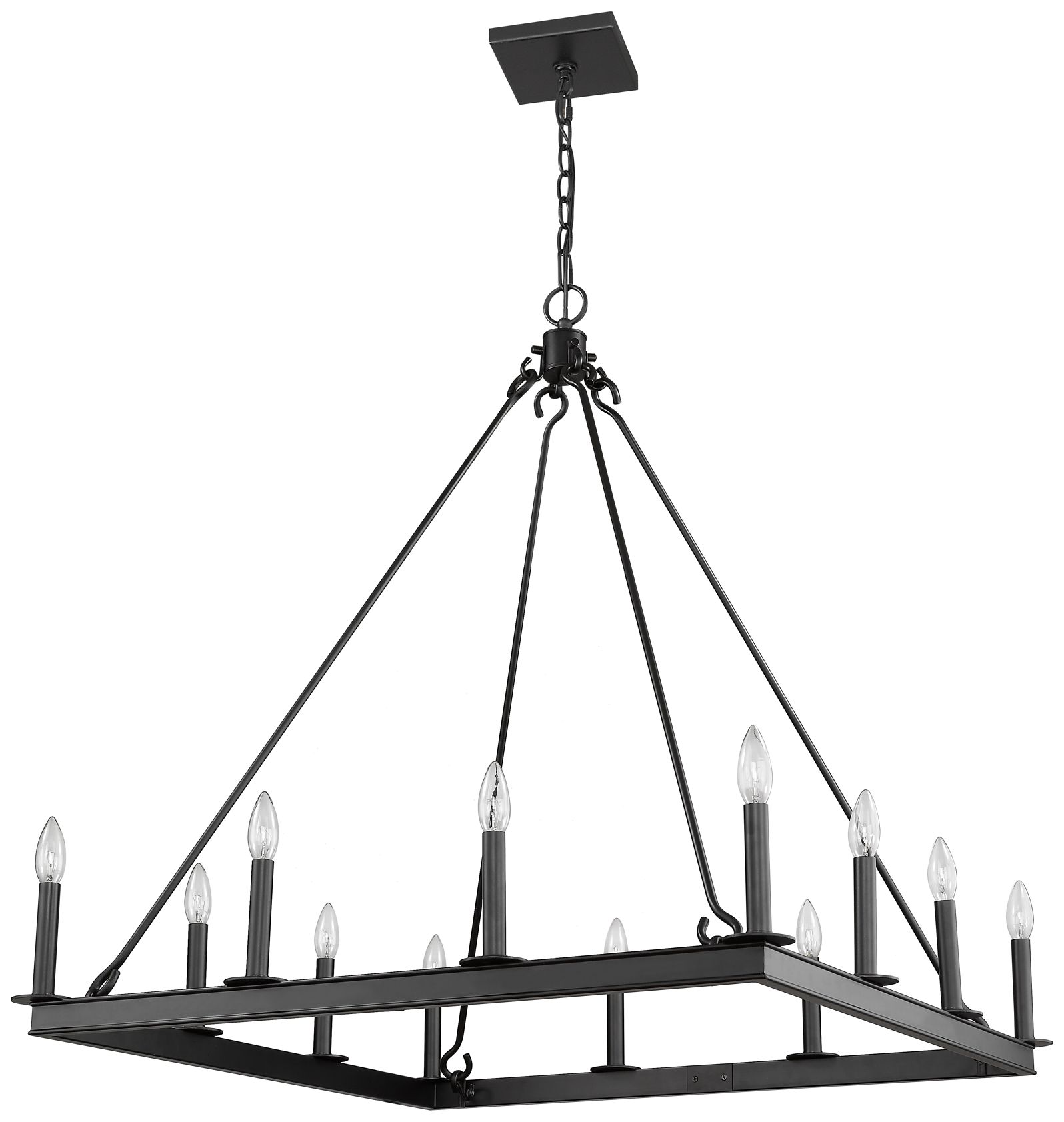 Image 7 Barclay by Z-Lite Matte Black 34 inch 12 Light Chandelier more views