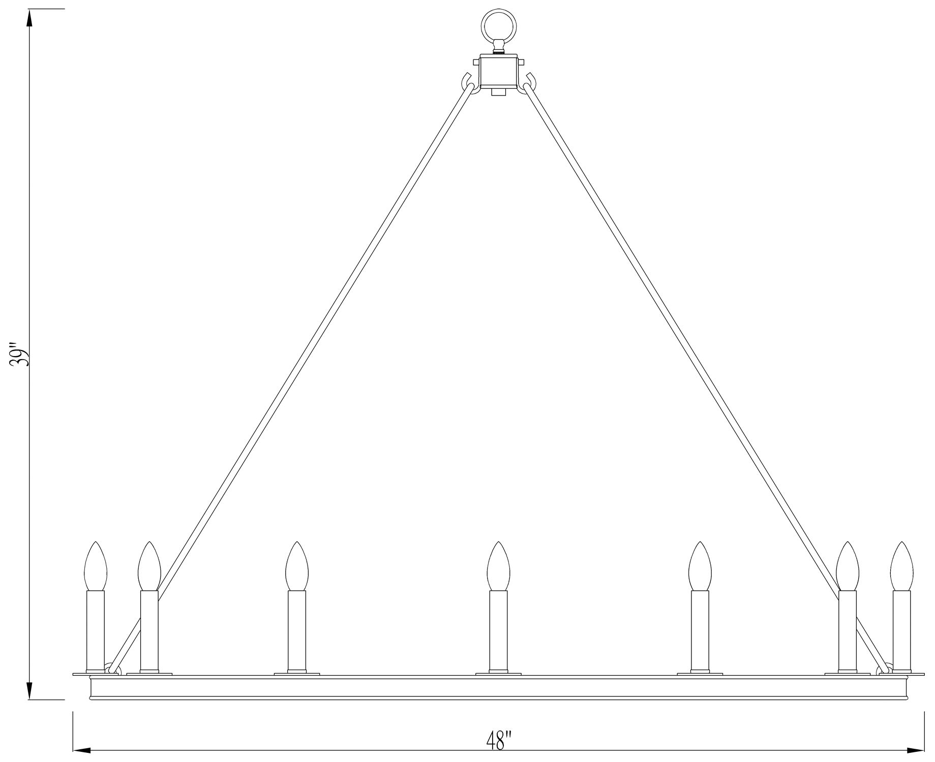 Barclay by Z-Lite Matte Black 48 inch 12 Light Chandelier