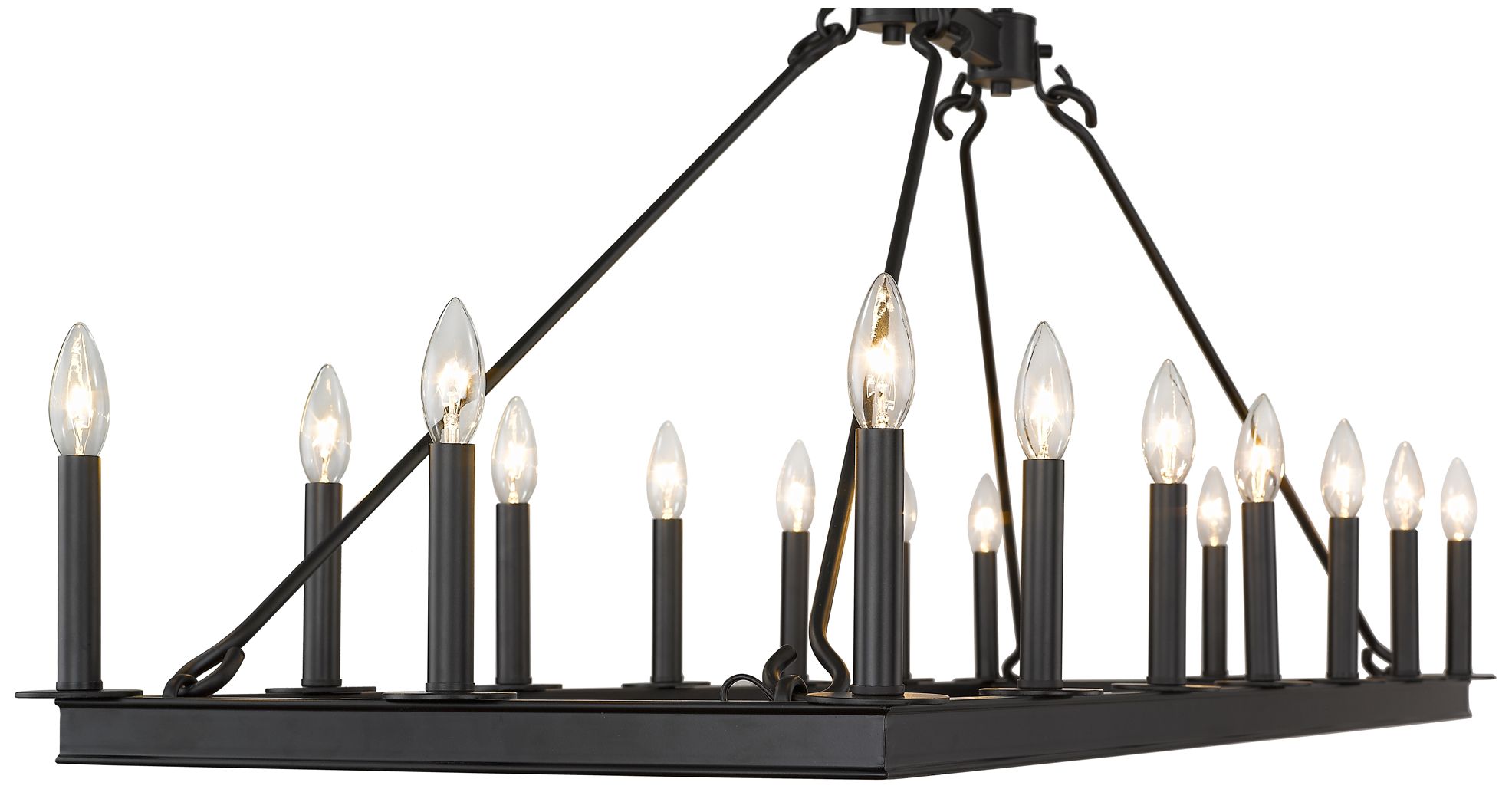 Image 6 Barclay by Z-Lite Matte Black 56 inch 16 Light Chandelier more views