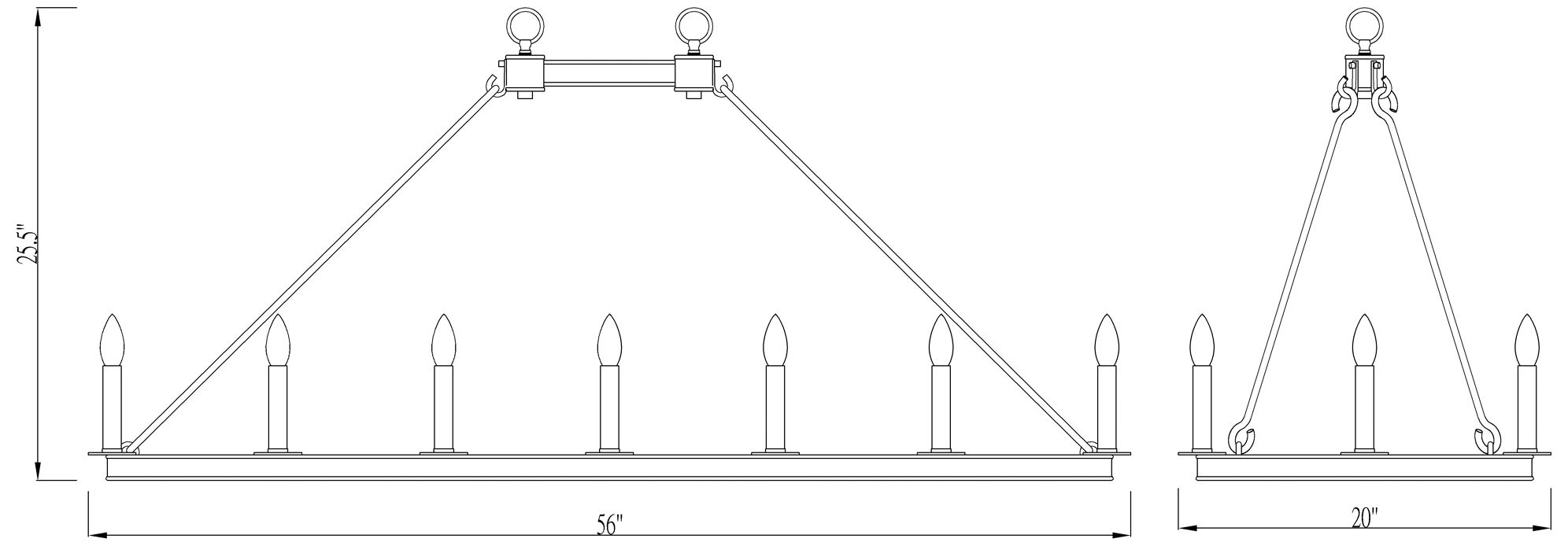 Barclay by Z-Lite Matte Black 56 inch 16 Light Chandelier