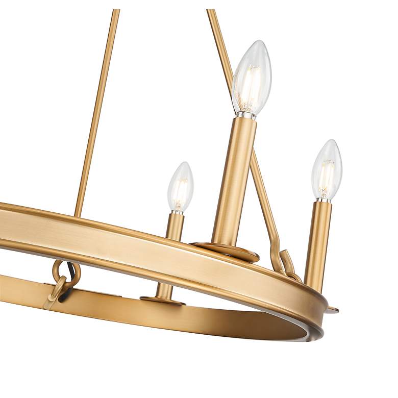 Image 4 Barclay by Z-Lite Rubbed Brass 25 inch 6 Light Chandelier more views