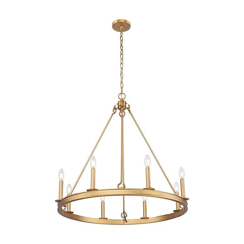 Image 3 Barclay by Z-Lite Rubbed Brass 33 inch 8 Light Chandelier more views