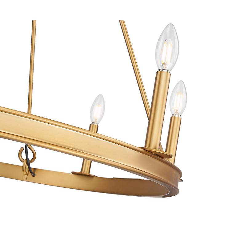 Image 4 Barclay by Z-Lite Rubbed Brass 33 inch 8 Light Chandelier more views