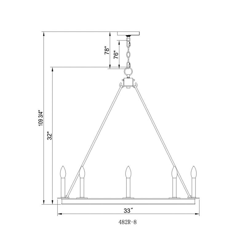 Image 6 Barclay by Z-Lite Rubbed Brass 33 inch 8 Light Chandelier more views