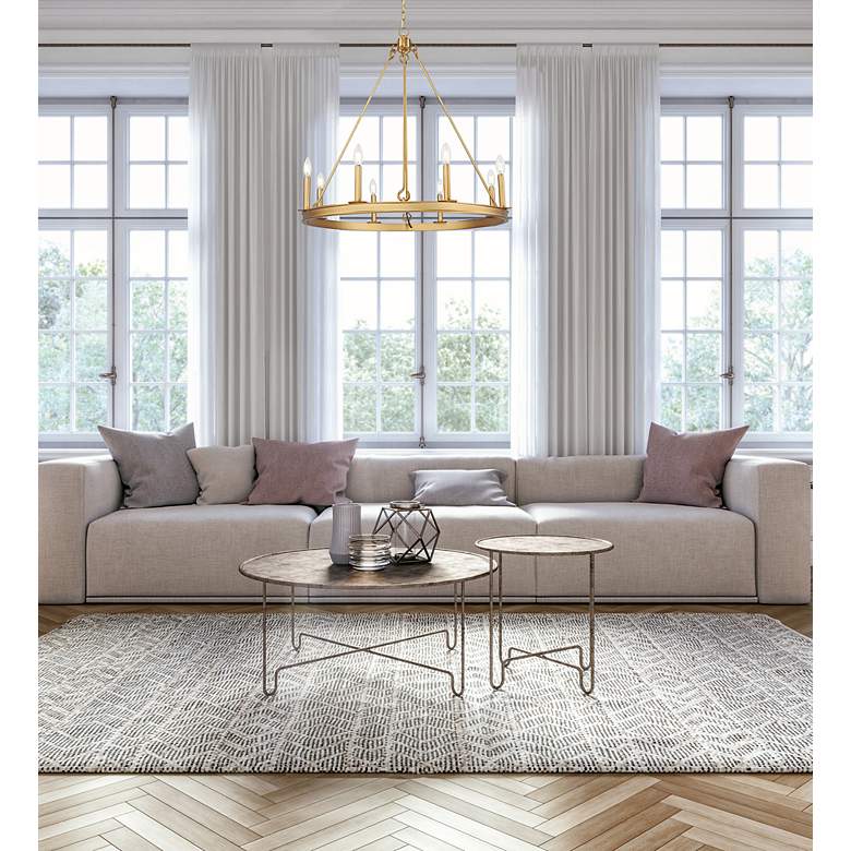 Image 7 Barclay by Z-Lite Rubbed Brass 33 inch 8 Light Chandelier more views