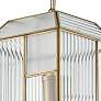 Bardolph 8 1/2"W Antique Brass and Glass Mini Pendant Light