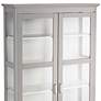 Bardonton 39 1/2" Wide Cool Gray 6-Shelf Curio Cabinet