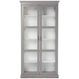 Image5 of Bardonton 39 1/2" Wide Cool Gray 6-Shelf Curio Cabinet more views