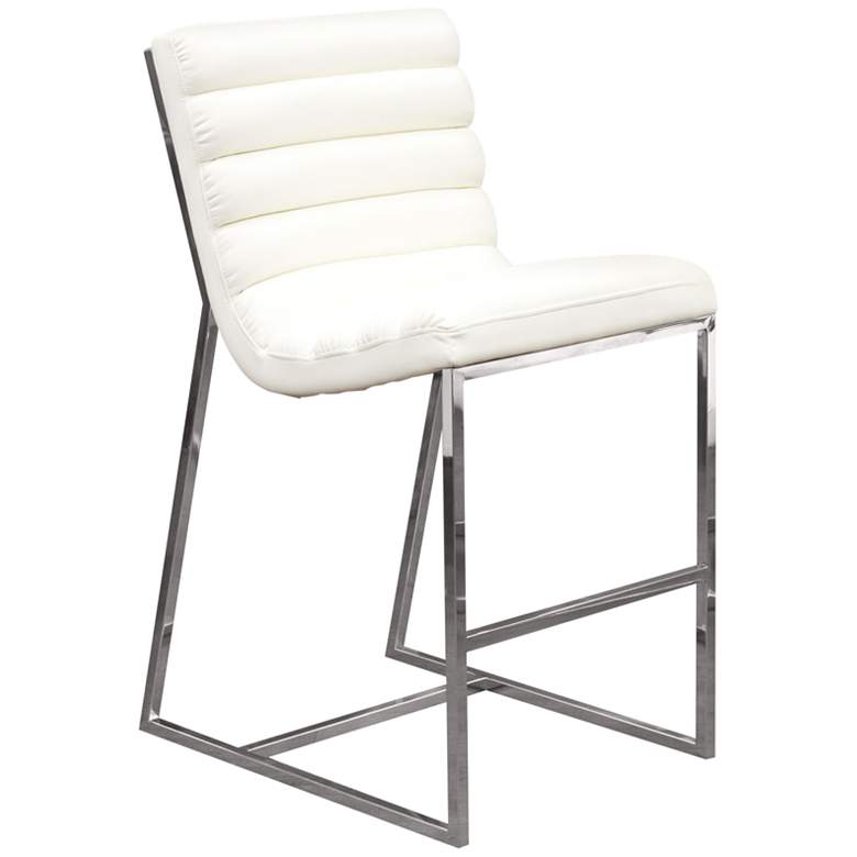 Image 1 Bardot 29 inch White Bonded Leather Bar Height Chair