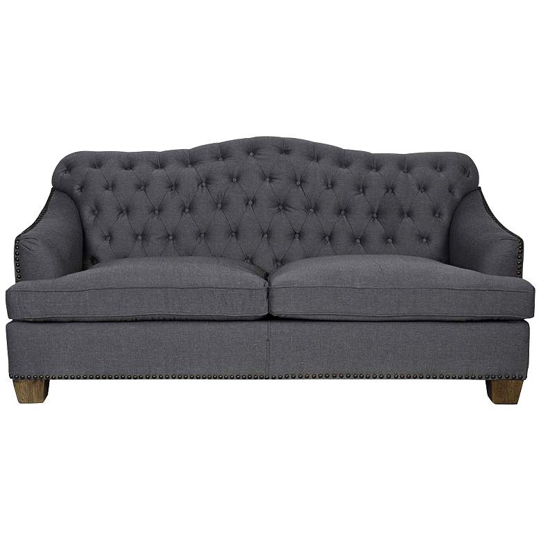 Image 1 Bardot 77 inch Wide Charcoal Sofa