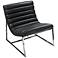 Bardot Black Bonded Leather Modern Lounge Chair