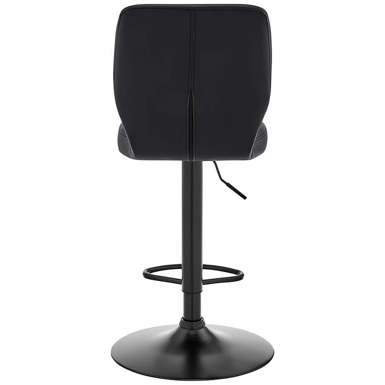 Image 7 Bardot Black Faux Leather Adjustable Swivel Tufted Bar Stool more views