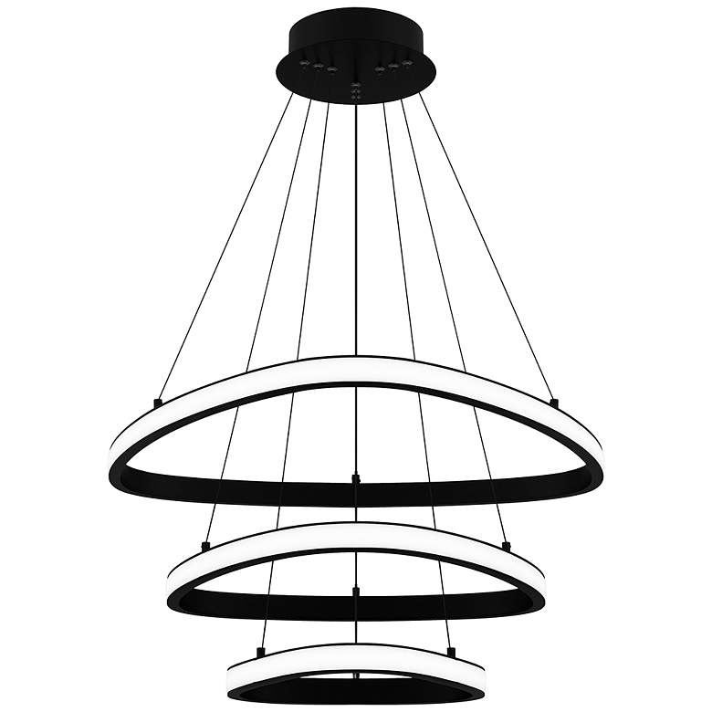 Image 1 Bardot Integrated LED Matte Black Pendant Light