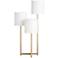 Bardot Polished Brass 3-Light Table Lamp