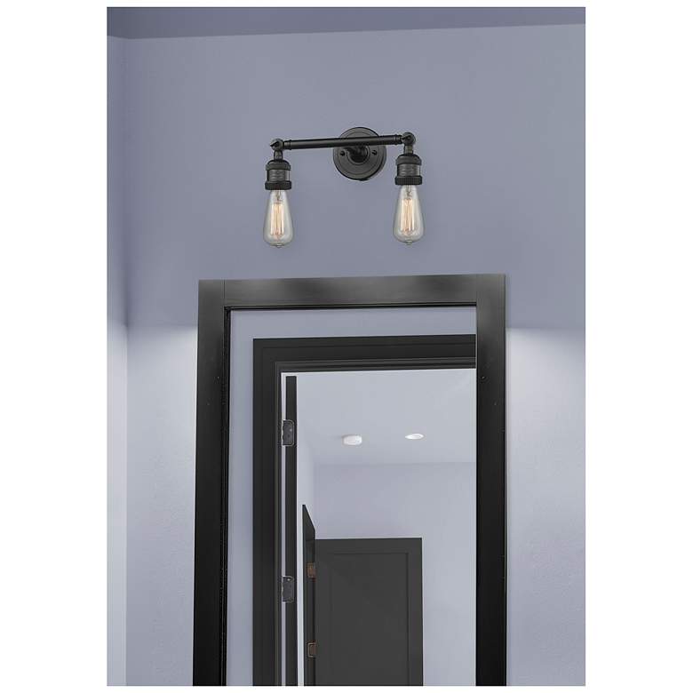 Image 4 Bare Bulb 11" 2-Light Matte Black Bath Light more views