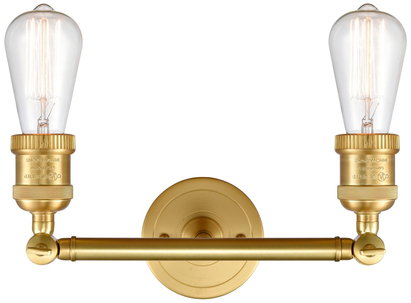 Image 3 Bare Bulb 11" 2-Light Satin Gold Bath Light more views