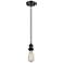 Bare Bulb 2 1/2" Wide Matte Black LED Mini Pendant