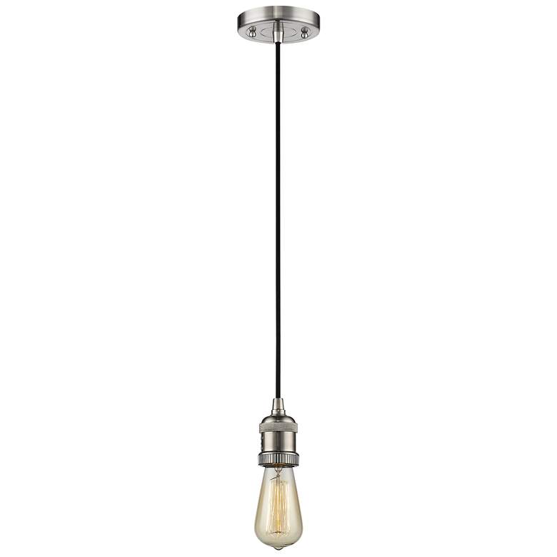 Image 1 Bare Bulb 2" LED Mini Pendant - Brushed Satin Nickel Finish