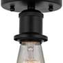 2_Bare Bulb 2" Matte Black Semi Flush Mount more views