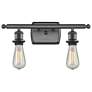 Bare Bulb 2 Light 16" LED Bath Light - Matte Black