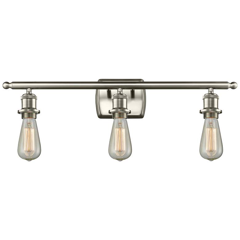 Image 1 Bare Bulb 3 Light 26 inch LED Bath Light - Brushed Satin Nickel