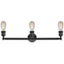 1_Bare Bulb 3 Light 30" LED Bath Light - Matte Black