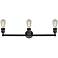 Bare Bulb 3 Light 30" LED Bath Light - Matte Black