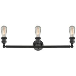 Bare Bulb 3 Light 30" LED Bath Light - Matte Black