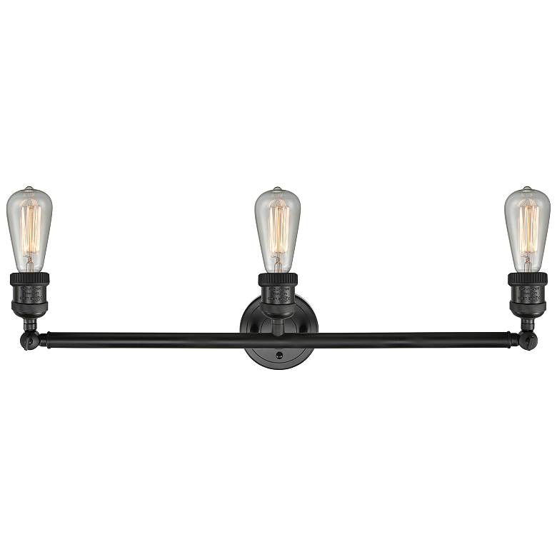 Image 2 Bare Bulb 3 Light 30" LED Bath Light - Matte Black more views