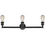 2_Bare Bulb 3 Light 30" LED Bath Light - Matte Black more views