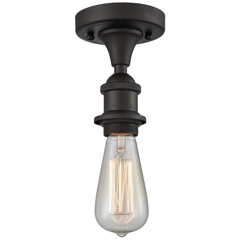 Image 1 Bare Bulb 4 1/2" Wide Oil-Rubbed Bronze LED Ceiling Light