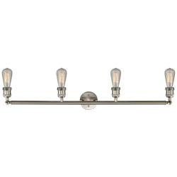 Bare Bulb 4 Light 42" LED Bath Light - Brushed Satin Nickel