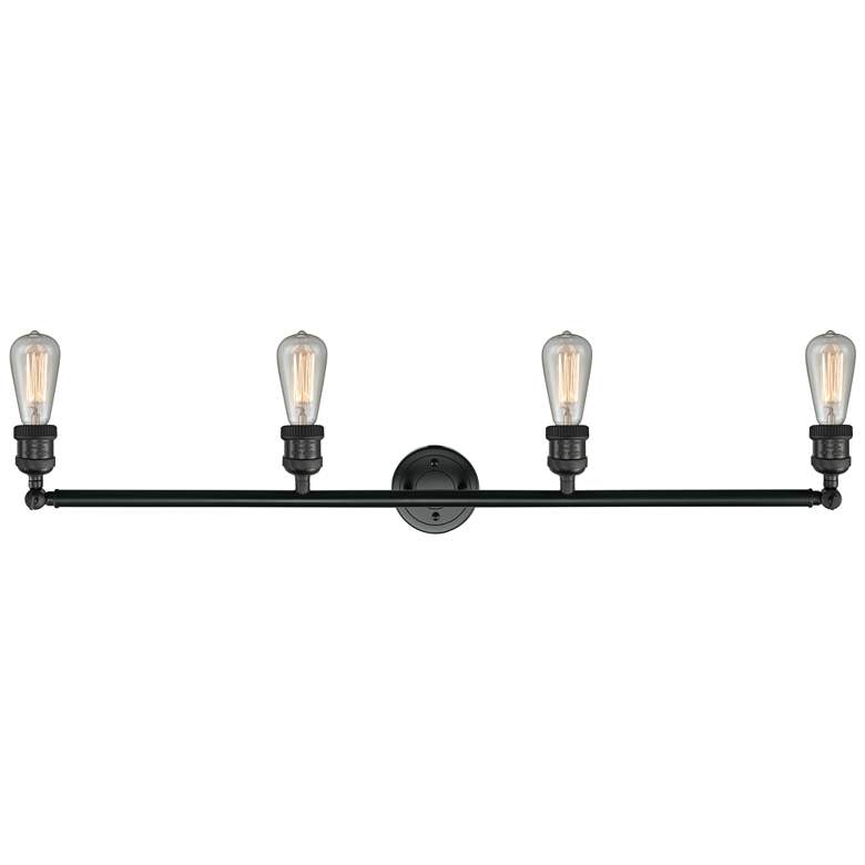 Image 1 Bare Bulb 40" Wide Matte Black 4-Light LED Bath Light