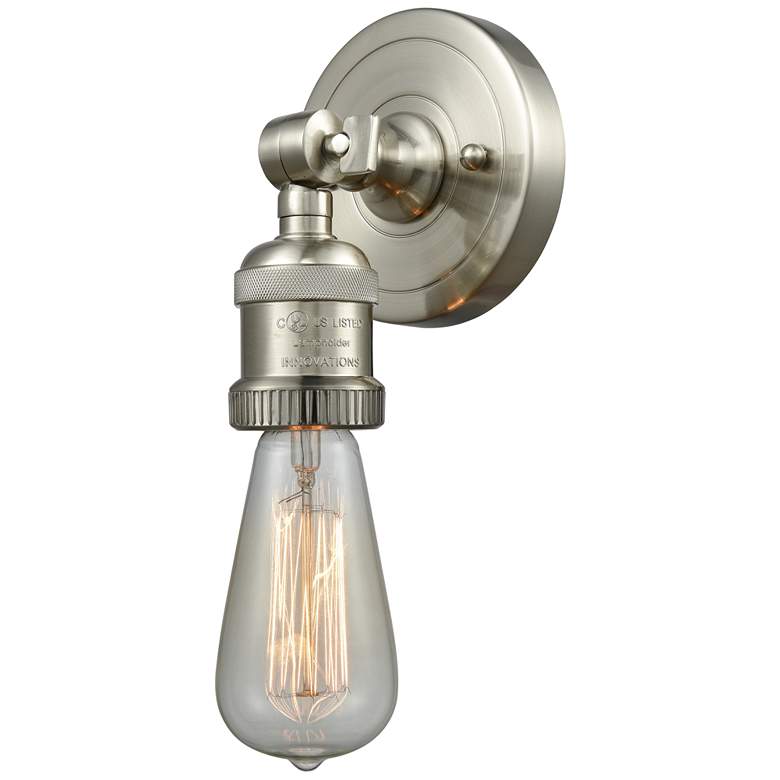 Image 1 Bare Bulb 5" Brushed Satin Nickel ADA Compliant Sconce