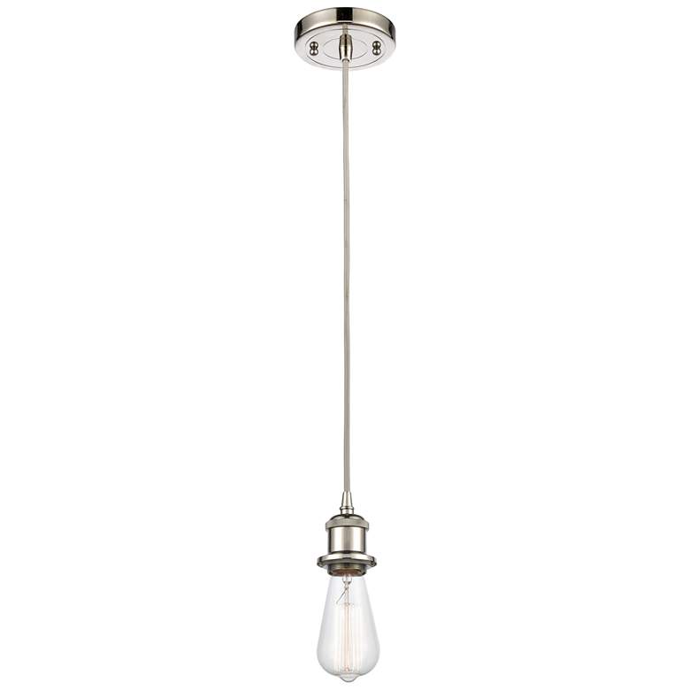 Image 1 Bare Bulb 5" LED Mini Pendant - Polished Nickel Finish