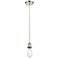 Bare Bulb 5" LED Mini Pendant - Polished Nickel Finish