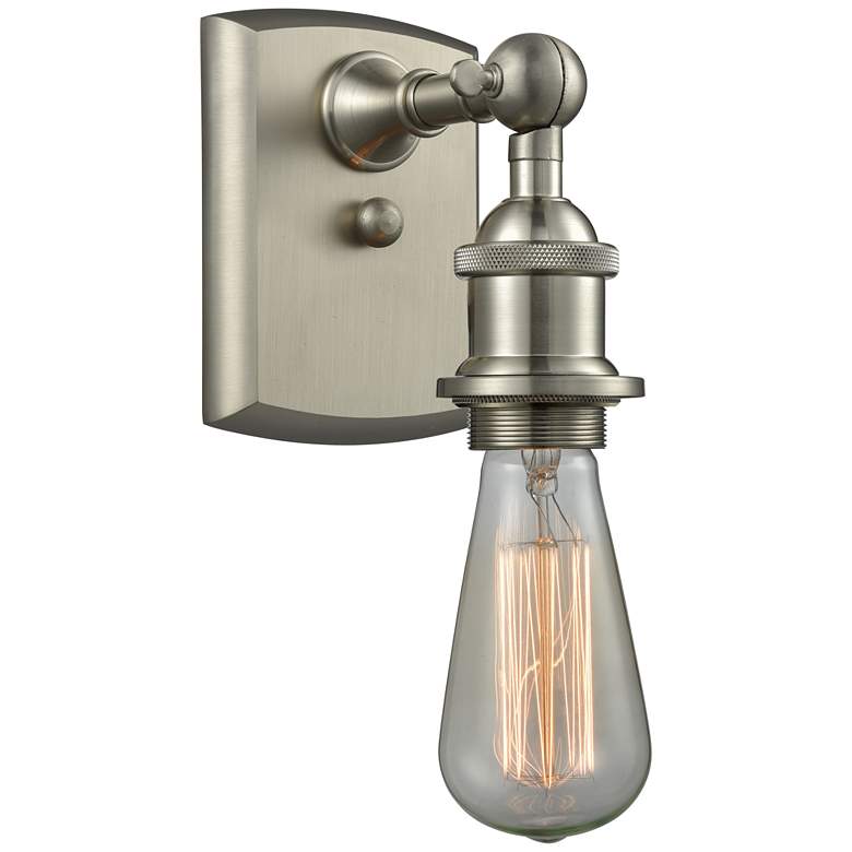 Image 1 Bare Bulb 5" LED Sconce - Nickel Finish