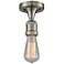 Bare Bulb  5" LED Semi-Flush Mount - Brushed Satin Nickel Finish