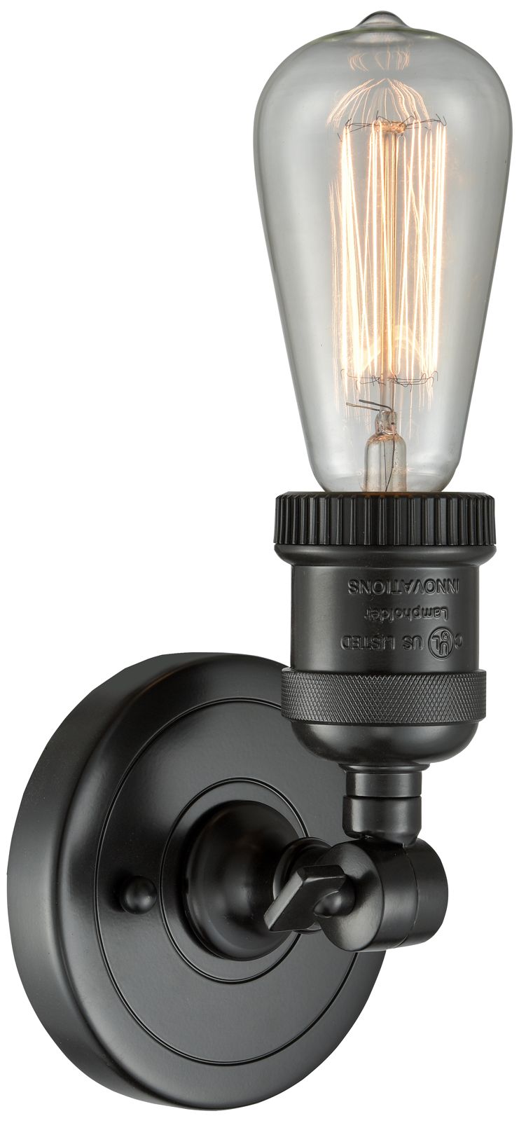 Image 2 Bare Bulb 5" Matte Black ADA Compliant Sconce more views