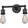 Bare Bulb 5"H Rubbed Bronze 2-Light Adjustable Wall Sconce