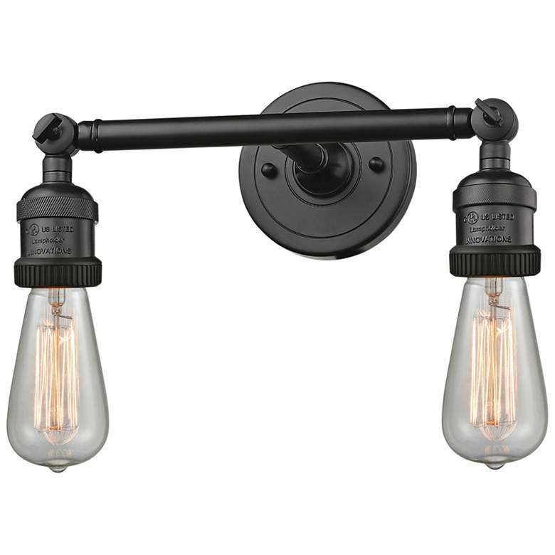 Image 1 Bare Bulb 5 inchH Rubbed Bronze 2-Light Adjustable Wall Sconce