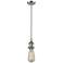 Bare Bulb 5" LED Mini Pendant - Brushed Satin Nickel Finish