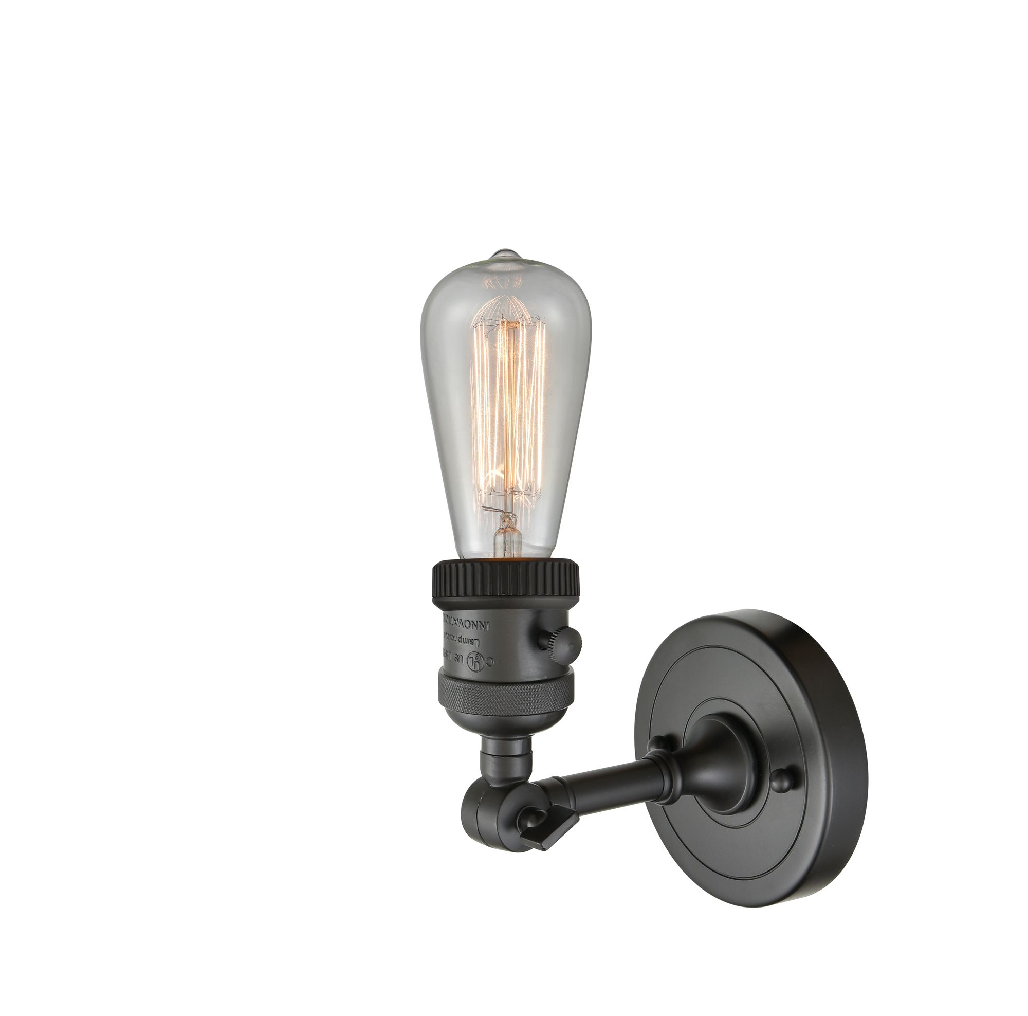 Image 2 Bare Bulb 6.38" High Oil Rubbed Bronze Sconce more views