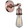 Bare Bulb 6 1/2" High Antique Copper Wall Sconce